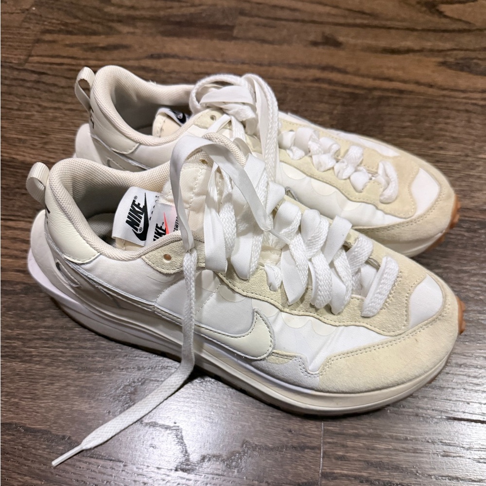 Nike x Sacai VaporWaffle - White and gun sneakers size US  Man6/7.5W
